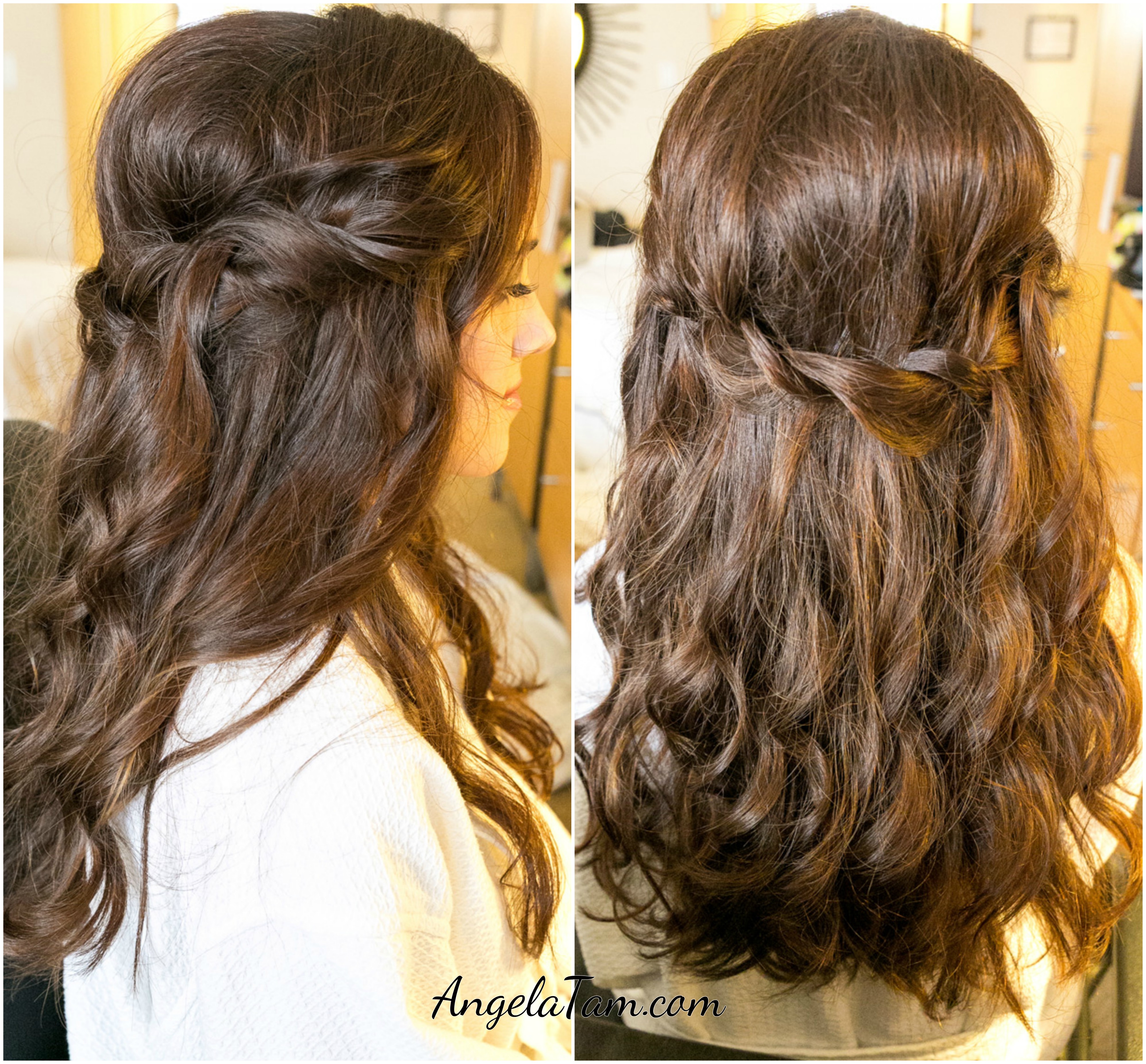 Half-up with Braid Hair Style | Soft Smokey Eyes – Angela Tam | Makeup and  Hair Team