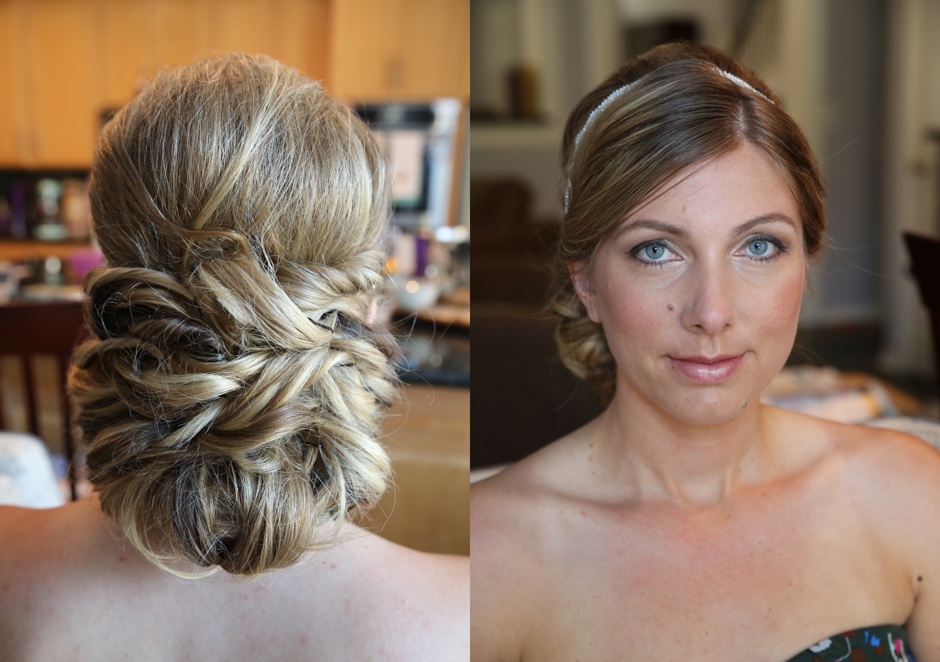 Brook Intercontinental Beverly Hills Wedding Caucasian Bride Makeup Artist Hair Stylist Updo Style