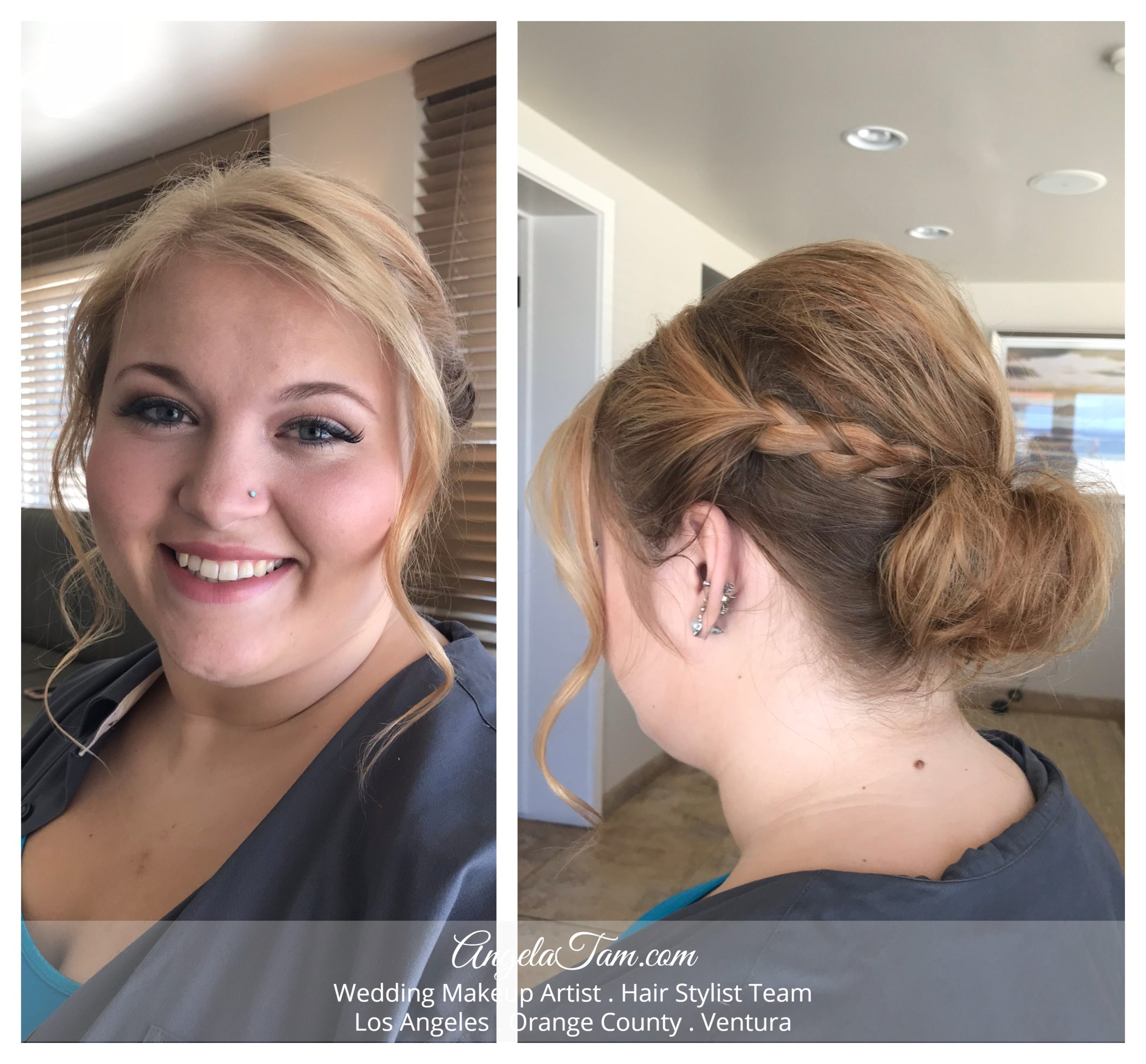 Bridesmaid Natural Makup & Updo Hair Chart House Redondo Beach