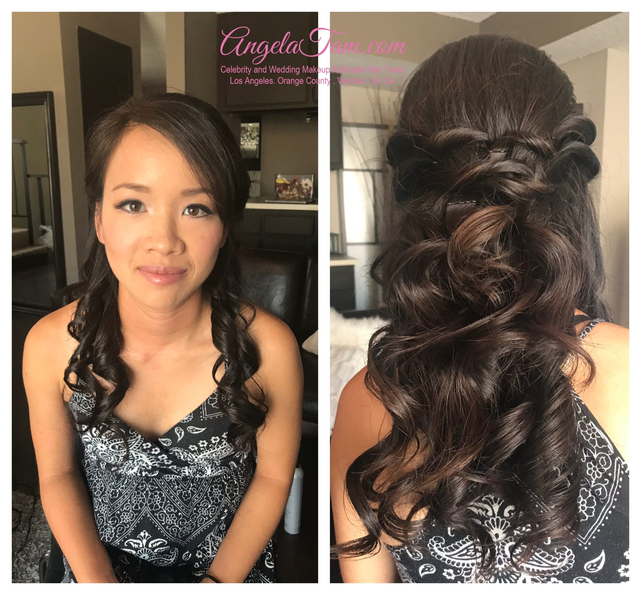 Rosalie Asian Bride Soft Natural Makeup Half Updo Hair Style