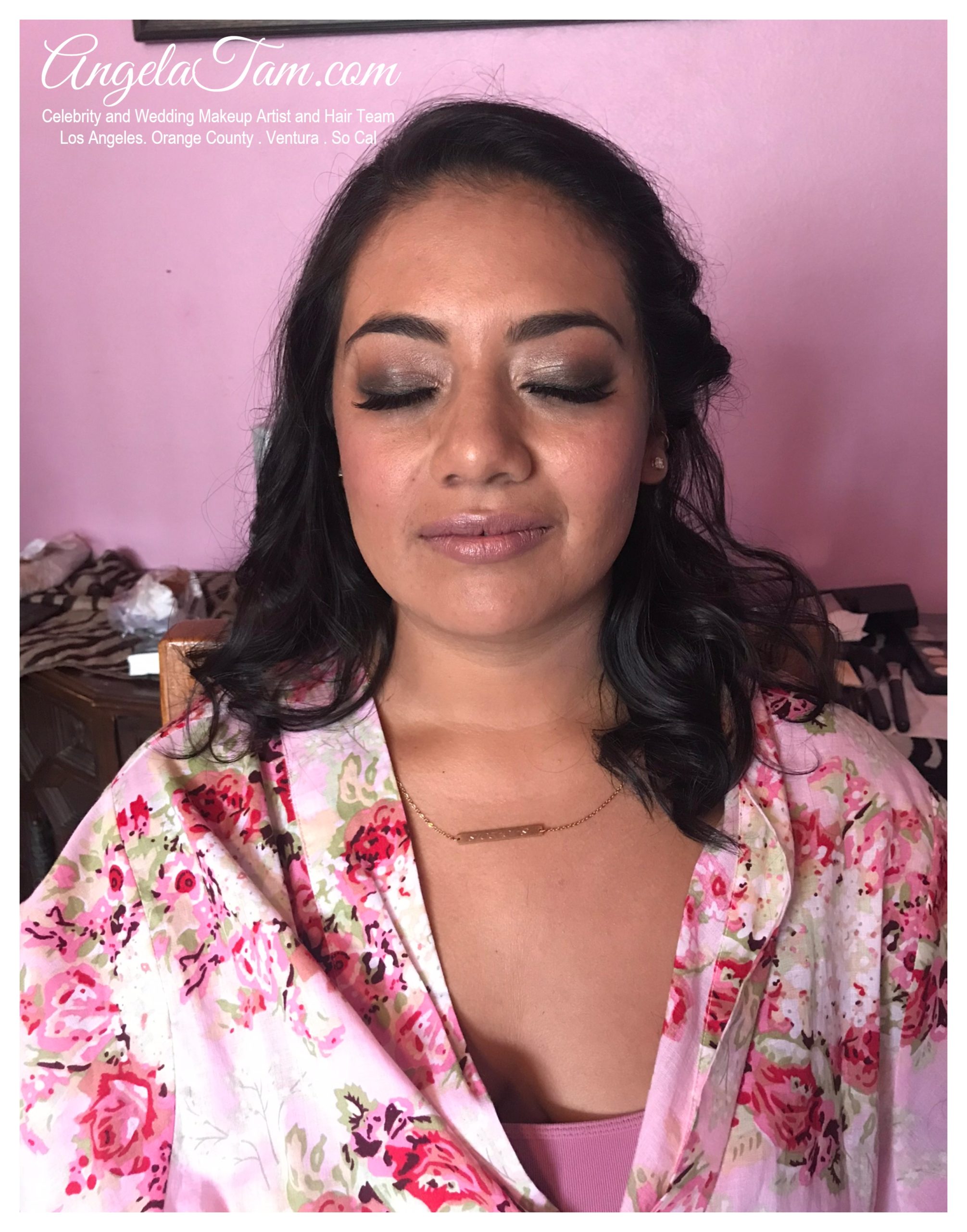 Pasadena Latina Hispanic Bridesmaid Makeup and Hair – Angela Tam | Glam ...