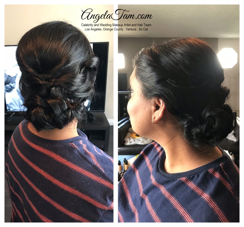 Lata South Asian Indian Bride Preview Session Low Bun Updo