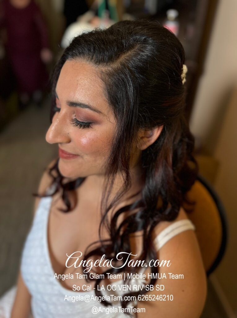 South Asian Indian Wedding Bride Glam Makeup Look by Angela Tam Glam Team | Beloved Glamorous LLC. Lindley-Scott House HMUA Team. Makeup Artists and Hair Stylists for Weddings and Events in Los Angeles County, Orange County, Ventura County, Riverside County. AngelaTam.com Angela@AngelaTam.com 6265246210