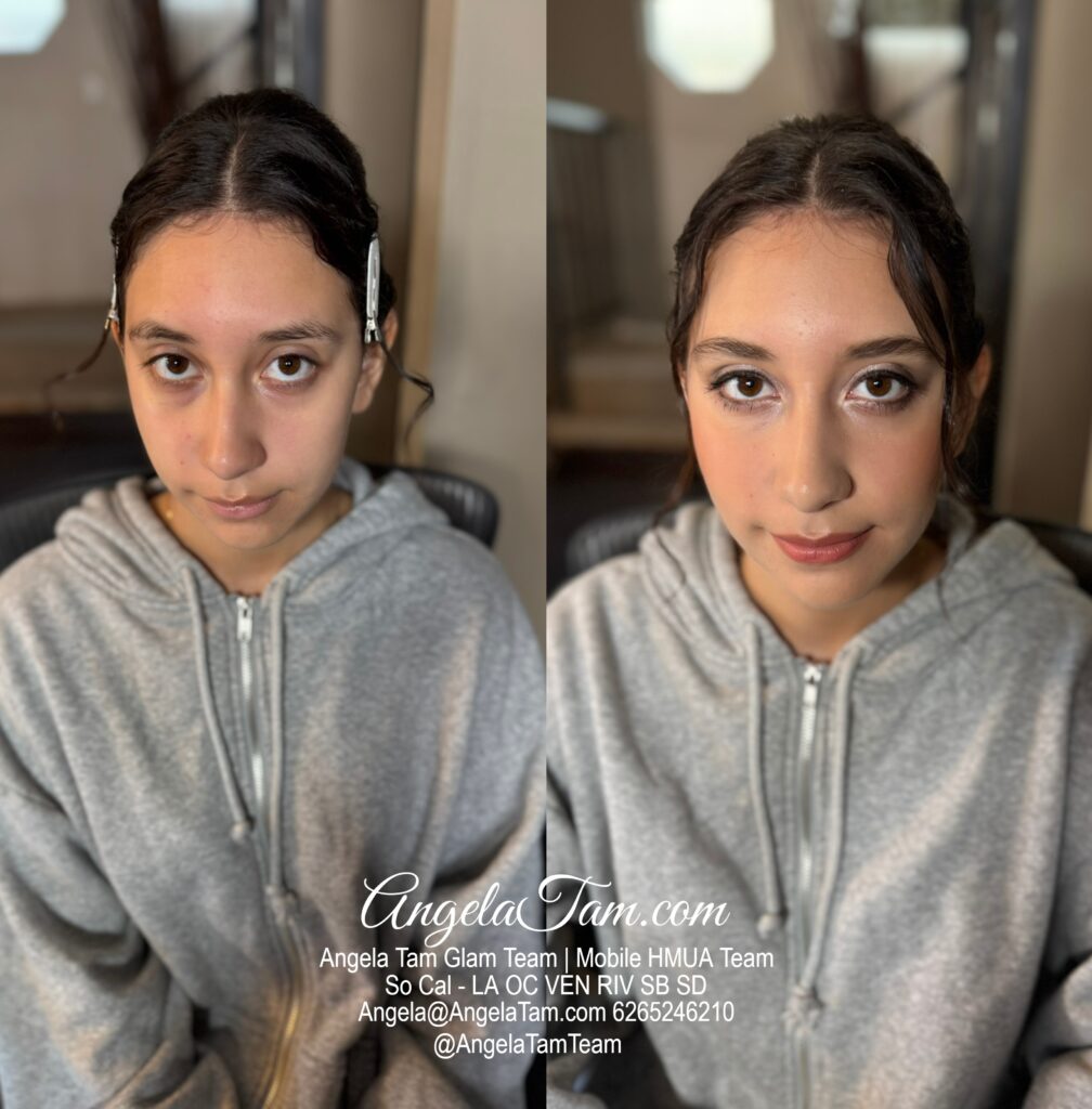 Quinceanera Girl Shimmer Glam Makeup Look and Updo Hair Style by Angela Tam Glam Team | Beloved Glamorous LLC. Mobile  HMUA Team. Makeup Artists and Hair Stylists for Weddings and Events in Los Angeles County, Orange County, Ventura County, Riverside County. AngelaTam.com Angela@AngelaTam.com 6265246210