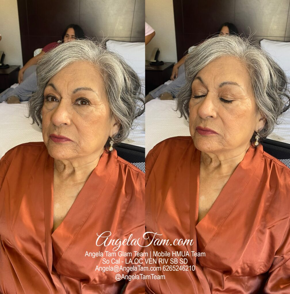 Wedding MOB Mature Woman Soft Glam Makeup Look by Angela Tam Glam Team | Beloved Glamorous LLC. Hotel Burbank HMUA Team. Makeup Artists and Hair Stylists for Weddings and Events in Los Angeles County, Orange County, Ventura County, Riverside County. AngelaTam.com Angela@AngelaTam.com 6265246210