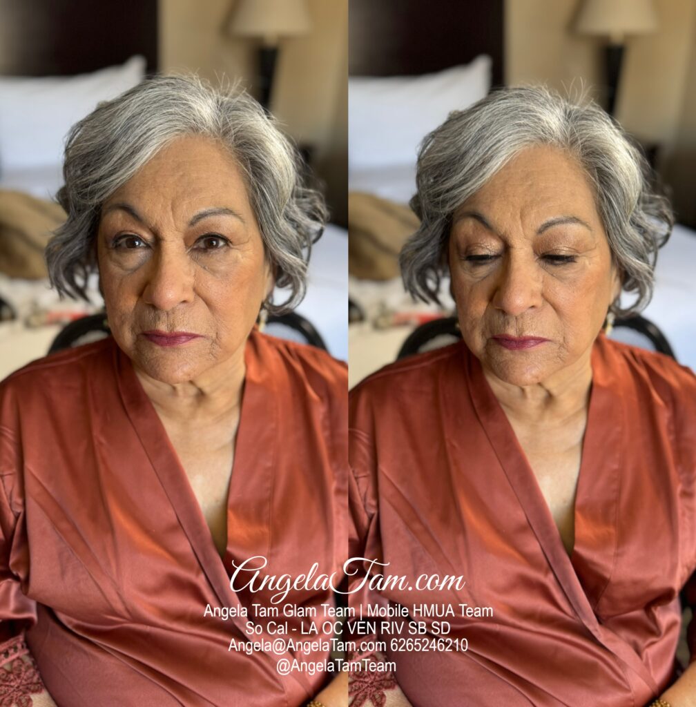 Wedding MOB Mature Woman Soft Glam Makeup Look by Angela Tam Glam Team | Beloved Glamorous LLC. Hotel Burbank HMUA Team. Makeup Artists and Hair Stylists for Weddings and Events in Los Angeles County, Orange County, Ventura County, Riverside County. AngelaTam.com Angela@AngelaTam.com 6265246210