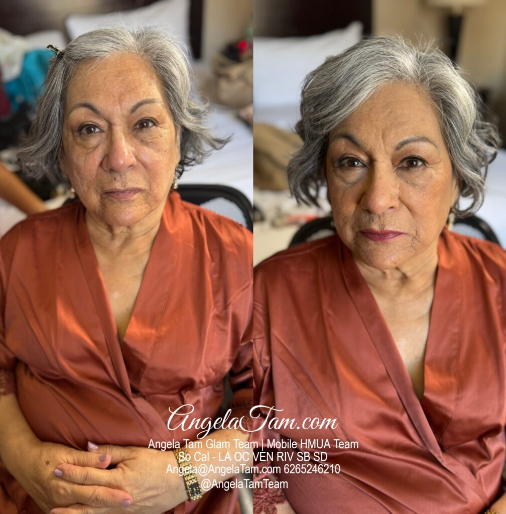 Wedding MOB Mature Woman Soft Glam Makeup Look by Angela Tam Glam Team | Beloved Glamorous LLC. Hotel Burbank HMUA Team. Makeup Artists and Hair Stylists for Weddings and Events in Los Angeles County, Orange County, Ventura County, Riverside County. AngelaTam.com Angela@AngelaTam.com 6265246210