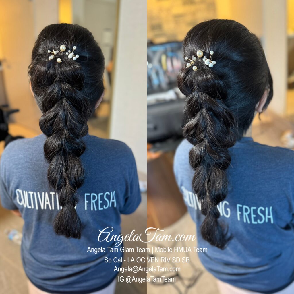Palisades Park Hilton Santa Monica Glam Hair by Angela Tam Glam Team | Beloved Glamorous LLC. Mobile HMUA Team. LGBT, Same Sex Wedding HMUA Team. Makeup Artists and Hair Stylists for Weddings and Events in Los Angeles County, Orange County, Ventura County, Riverside County.