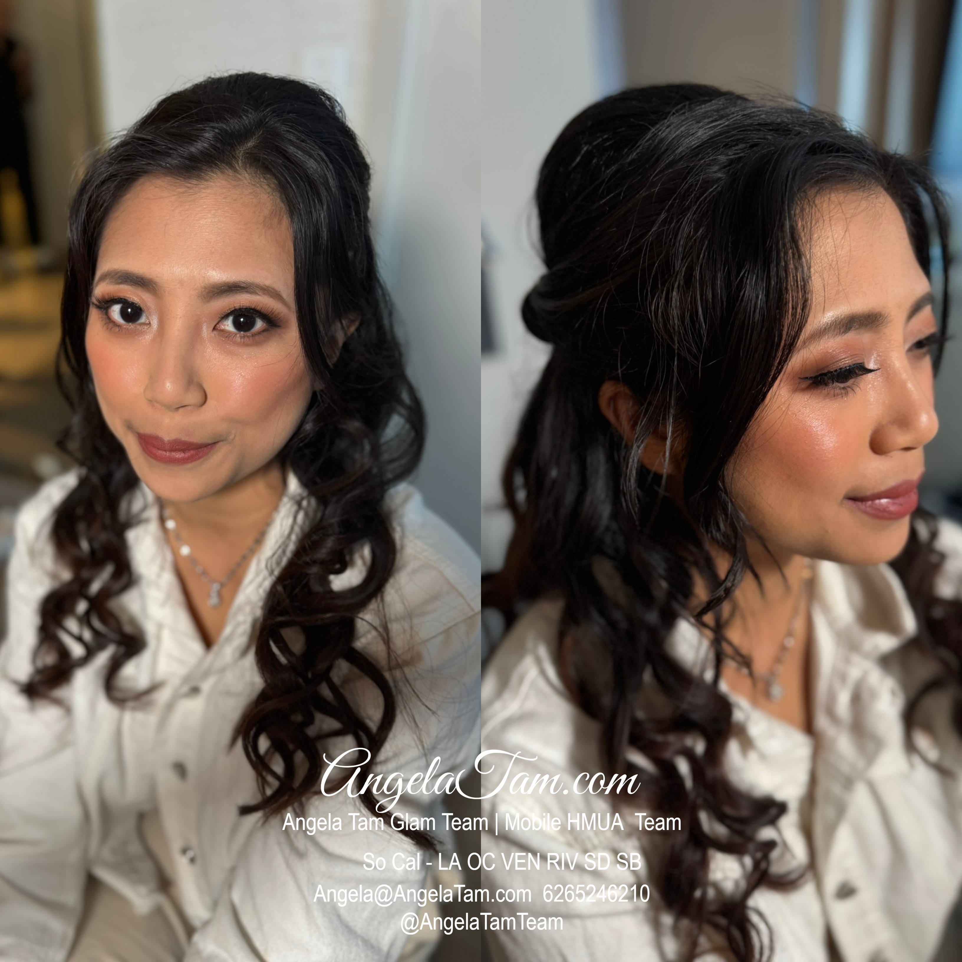 Palisades Park Hilton Santa Monica Glam Makeup by Angela Tam Glam Team | Beloved Glamorous LLC. Mobile HMUA Team. LGBT, Same Sex Wedding HMUA Team. Makeup Artists and Hair Stylists for Weddings and Events in Los Angeles County, Orange County, Ventura County, Riverside County.